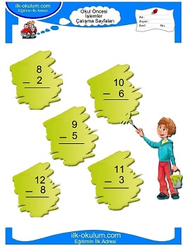 Çocuklar İçin toplam işlemi yaprak testleri 